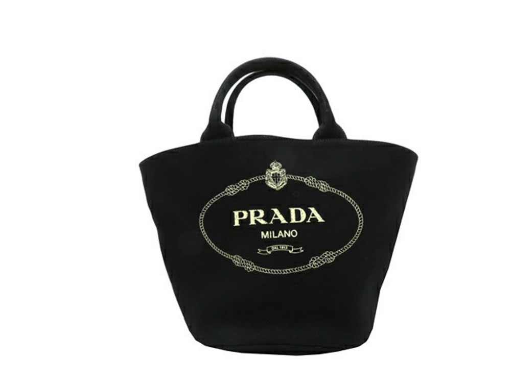 Prada Canapa Handbag Canvas Black